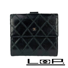 シャネル ■中古■ ビコローレ 二つ折り 財布 ウォレット 小銭入れ レザー ブラック 箱 【646430】5 【中古】