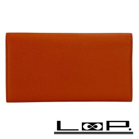 ■新同■　エルメス MC2 フレミング 長財布 財布 ウォレット エバーカラー オレンジ T刻 箱 【371035】7 【中古】