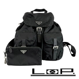 プラダ ■美品■ リュックサック バックパック ポーチ付き テスート ナイロン ブラック 1BZ811 【406836】5 【中古】