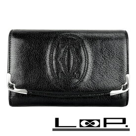 カルティエ ■美品■ マルチェロ 二つ折り 財布 ウォレット レザー ブラック【661242】13 【中古】