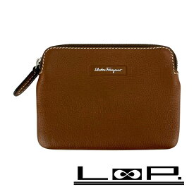 ◆SALE◆ フェラガモ ■未使用■ ポーチ 小物入れ マルチケース レザー ブラウン 【537943】11 【中古】