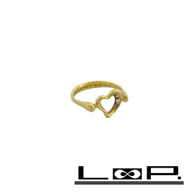 ■美品■　ティファニー オープンハート リング 指輪 アクセサリー ゴールド YG 750 #10.25号 2.9g【372544】7 【中古】