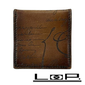 ベルルッティ ■中古■ カリグラフィ コインケース 小銭入れ レザー ブラウン 【634246】13 【中古】