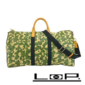 ルイヴィトン ■美品■ キーポルバンドリエール 55 ボストン バッグ 村上隆 コラボ 迷彩 モノグラモ フラージュ M95774 【423949】1 【中古】