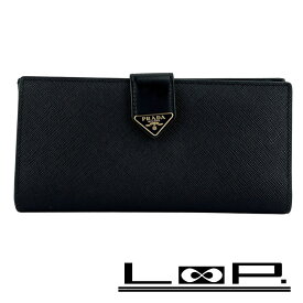プラダ ■中古■ 長財布 財布 ウォレット サフィアーノ ブラック 箱【612749】9 【中古】