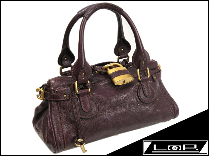 楽天市場】【美品】 Chloe クロエ パディントン ハンド バッグ レザー 