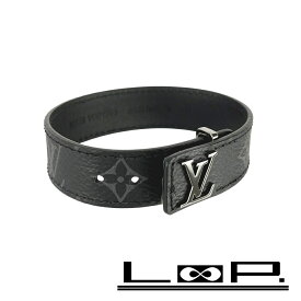 ルイヴィトン ■未使用■ エクリプス ブラスレ LV スリム ブレスレット ファッション モノグラム ブラック M6456 #19 箱 【511660】10 【中古】