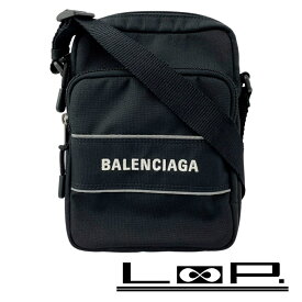 バレンシアガ ■新同■ サステナブル スモールメッセンジャー ショルダーバッグ ポシェット 斜め掛け ナイロン ブラック 【602160】8 【中古】