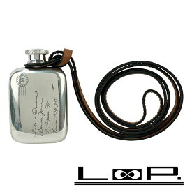 ダンヒル ■新同■ エンベロープ ミニフラスコ ウィズ レザー ストラップ ボトル SS シルバー 箱 【556661】8 【中古】