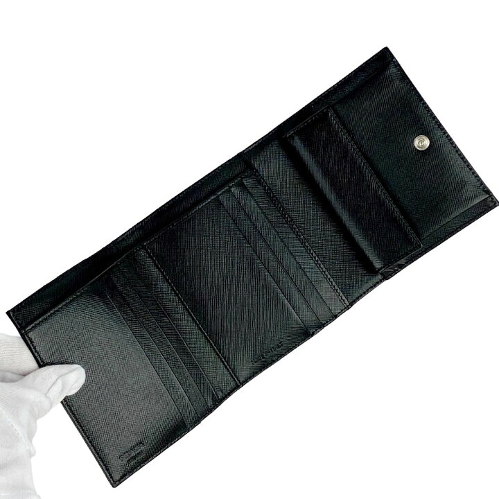 楽天市場】□新同□ プラダ 三つ折り 財布 テスート NERO ブラック  