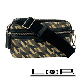 緊急値下げ　■美品■　マルベリー クロスボディバッグ ショルダーバッグ キャンバス ブラック ベージュ HP5163 【344565】5 【中古】