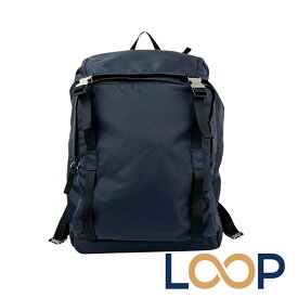 プラダ ■中古■ リュック バッグ カバン ナイロン 紺 ネイビー【673566】12 【中古】