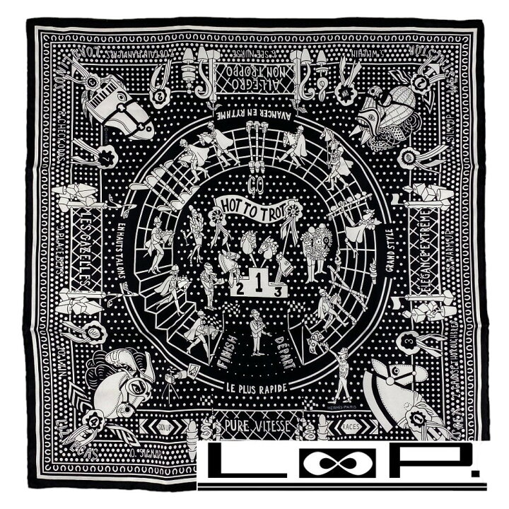 楽天市場】□新同□ エルメス カレ 55 スカーフ HOT TO TROT 馬 シルク  