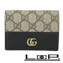 楽天市場】gucci ダブルg ggマーモント 二つ折り財布 レザーの通販