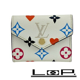 ■美品■　ルイヴィトン ポルトフォイユ ゾエ 3つ折り 財布 コンパクト モノグラム ゲームオン ホワイト ブロン M80278 箱 【421273】4 【中古】