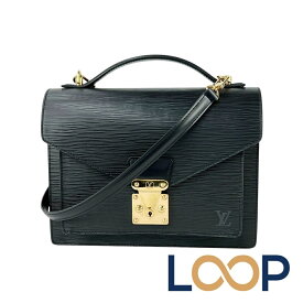 ルイヴィトン ■美品■ モンソー 28 2WAY ハンド ショルダー バッグ エピ ブラック M52122【671173】14 【中古】