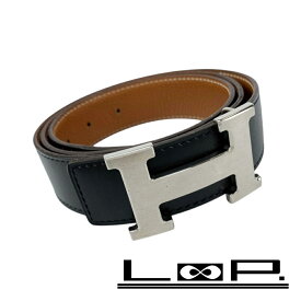 エルメス ■美品■ コンスタンス ベルト ビジネス SS レザー ブラック ブラウン □G刻 箱 【378379】3 【中古】