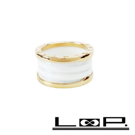 ■未使用■　ブルガリ ビーゼロ B-zero1 リング 指輪 アクセサリー ゴールド ホワイト PG 750 セラミック 15.1g #56 箱 【372087】5 【中古】