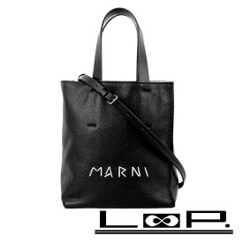 マルニ ■新同■ 2WAY ハンド ショルダー バッグ カバン レザー ブラック 【605987】13 【中古】