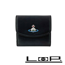 緊急値下げ　■美品■　ヴィヴィアンウエストウッド 二つ折り 財布 コンパクト レザー ブラック 51150003 【308390】6 【中古】