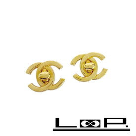 シャネル ■新同■ヴィンテージ■ ターンロック イヤリング ココマーク ゴールド GP 95A 箱 【488795】7 【中古】