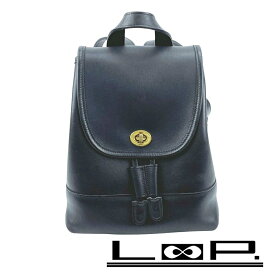 コーチ ■美品■ リュック バックパック レザー ブラック ゴールド 【501296】7 【中古】