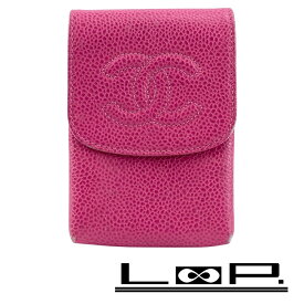 シャネル ■中古■ ココマーク シガレットケース ポーチ 小物入れ キャビア ピンク 【632099】11 【中古】
