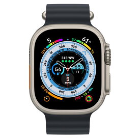 A+ Apple Watch Ultra GPS + Cellularモデル 49mm | Apple認定商品 | チタニウム チタニウム ケース- ブラックバンド付き
