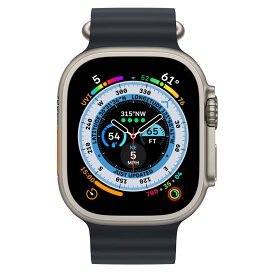 A Apple Watch Ultra GPS + Cellularモデル 49mm | Apple認定商品 | チタニウム チタニウム ケース- ブラックバンド付き