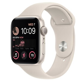 A Apple Watch SE 第2世代 GPSモデル 44mm | Apple認定商品 | アップルウォッチ スターライト アルミニウムケース ホワイトバンド付き