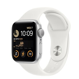 A+ Apple Watch SE 第2世代 GPS モデル 40mm | Apple認定商品 | アップルウォッチ シルバー アルミニウムケース ホワイトバンド付き
