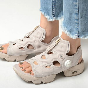 Reebok INSTA PUMP FURY SANDAL ZIP ���[�{�b�N �C���X�^ �|���v �t���[���[ ���f�B�[�X �T���_�� �x�[�W�� 100074873