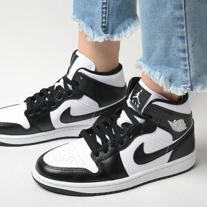 NIKE WMNS AIR JORDAN 1 MID iCL EBY GAW[_ ~bh fB[X Xj[J[ zCgubN dv0991-101