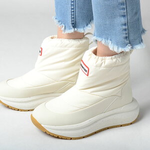 HUNTER GRIP SHORT SNOW BOOT n^[ ubv V[g Xm[ u[c fB[X zCg ufs7100nyl-whi