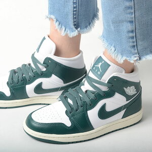 NIKE WMNS AIR JORDAN 1 MID iCL EBY GAW[_ ~bh fB[X Xj[J[ zCgO[ bq6472-133