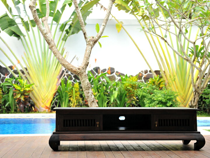 楽天市場】アジアン家具 バリ家具 テレビ台 ローボード テレビボード 