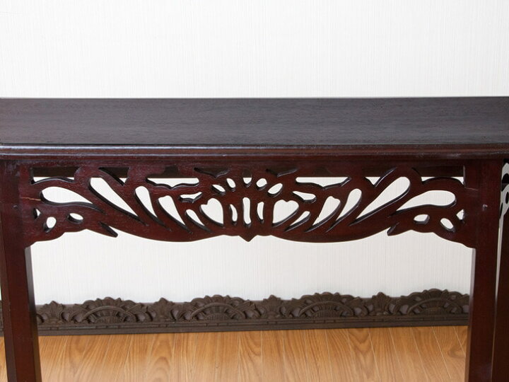 楽天市場 高品質 アジアン 玄関 コンソールテーブル 幅80cm 木製 マホガニー 完成品 鏡台 化粧台 エステサロン 美容室 天然 バリ リゾートおしゃれ アンティーク調 モダン アンティーク ブラウン シンプル ベーシック ナチュラル アジアンインテリア ループ