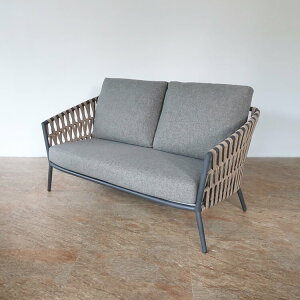 【最大1万円クーポン解禁!】ソファ 2人掛け グレー ガーデンソファー ガーデンソファ 屋外 ガーデン チェア アジアン 北欧 家具 ガーデンファニチャー テラス ベランダ バルコニー パティ