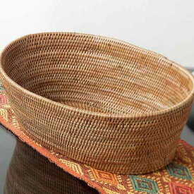 【最大1万円OFFクーポン】アタ バスケット かご バリ島 アタ製品 アタバスケット かご オーバル型 アジアン雑貨 小物入れ 収納かご キッチン収納 おしゃれ キッチン