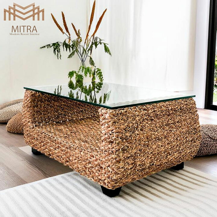 楽天市場】ウォーターヒヤシンス ローテーブル アジアン家具 W90cm 