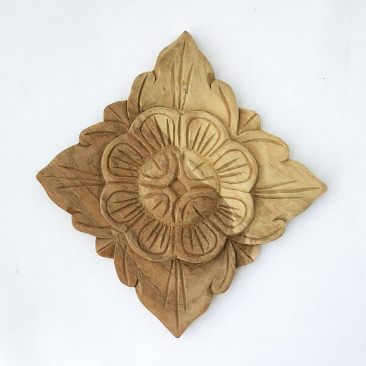 楽天市場 ウッドカービングレリーフ チーク 無垢材 木製 アジアン雑貨 バリ雑貨 木彫り 花柄 花模様 彫刻 壁掛け パネル アート 壁面オブジェ プレゼント ギフト アートパネル リゾート 壁飾り アジアンテイスト スクエア 四角型 ｘcm インテリア 寝具