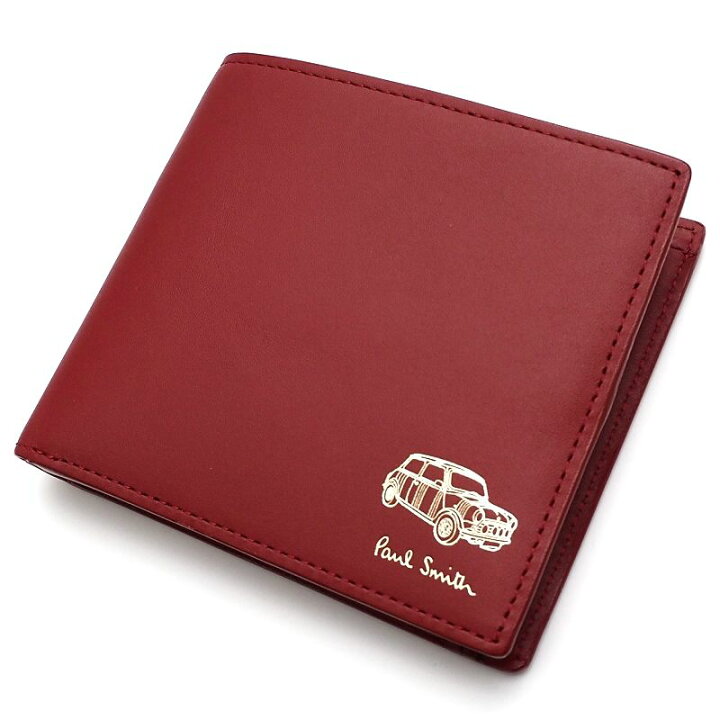 楽天市場】新品 Paul Smith レザーウォレット 2つ折り財布 レッド 