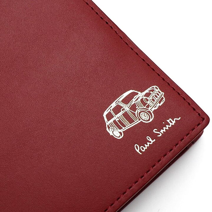 楽天市場】新品 Paul Smith レザーウォレット 2つ折り財布 レッド 
