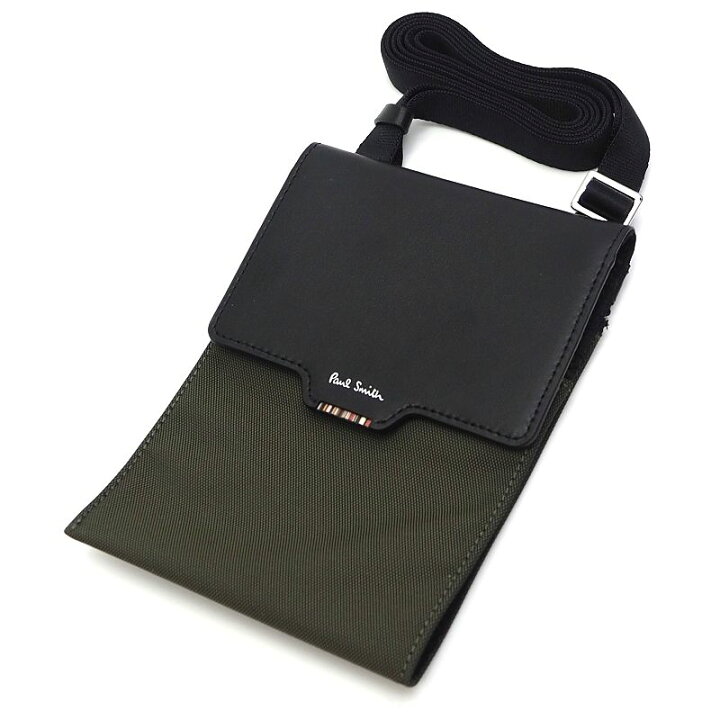 楽天市場】新品 Paul Smith サコッシュ カーキ 紺 PSN922 カード収納有 