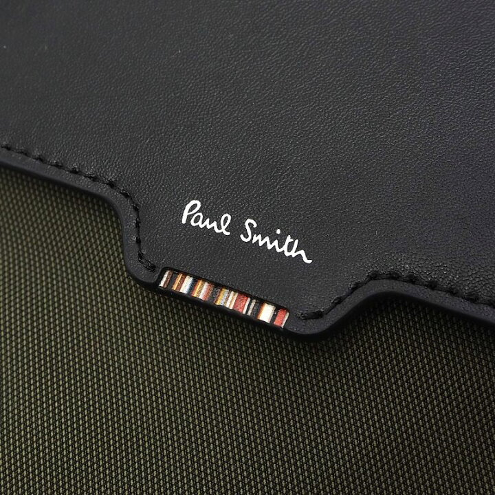 楽天市場】新品 Paul Smith サコッシュ カーキ 紺 PSN922 カード収納有 