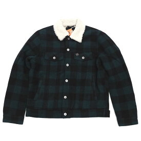 新品 DEUS EX MACHINA ボア ジャケット 【サイズ：L】 ブラック/グリーン DMW2061220 MIKEY PLAID TRUCKER デウスエクスマキナ メンズ 5WHA/L04156/HECE08/SYM/HM