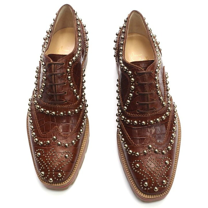 楽天市場】新品 Christian Louboutin スタッズ レザーシューズ 