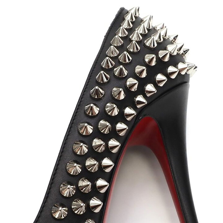 楽天市場】新品 Christian Louboutin オープントゥ スパイクスタッズ 