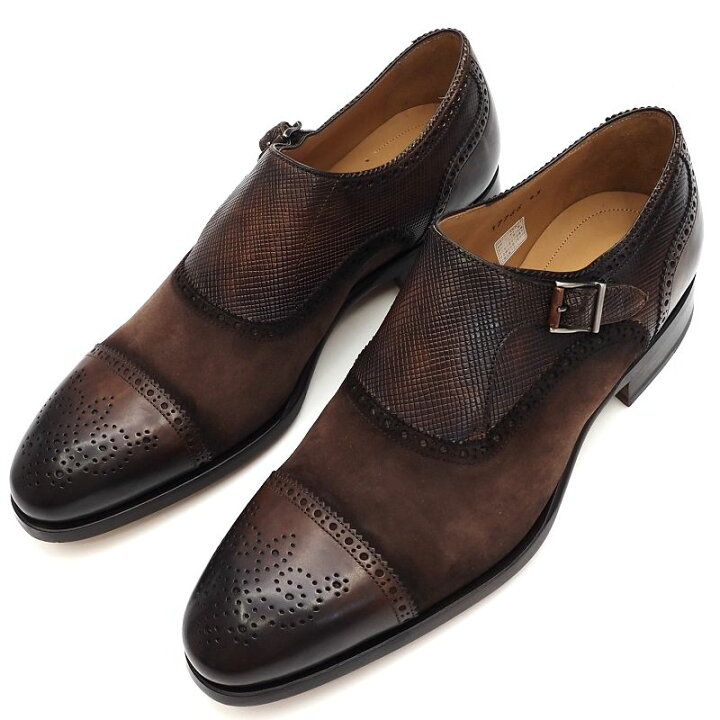 楽天市場】新品 MAGNANNI モンクストラップ レザーシューズ 革靴 