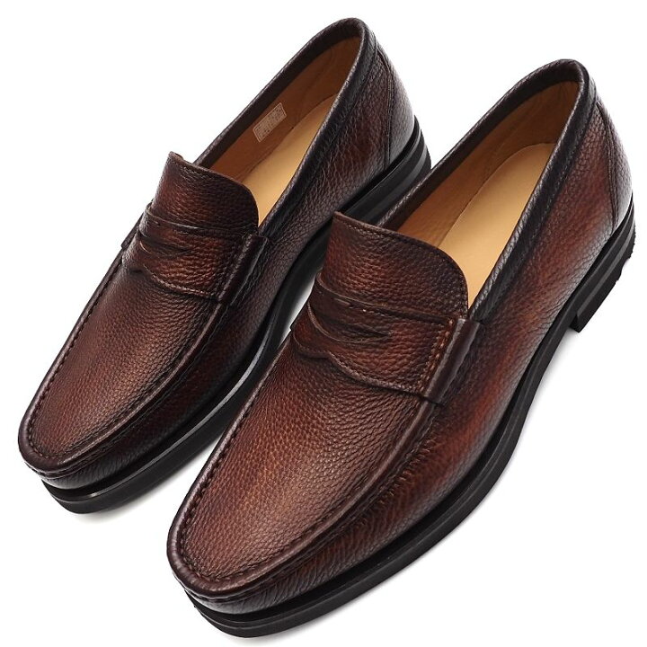 楽天市場】新品 MAGNANNI コインローファー 革靴 【サイズ：38 